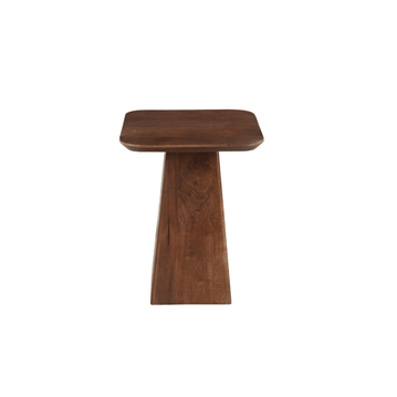 Mangoholz Couchtisch Dunkelbraun quadratisch 40x40 cm