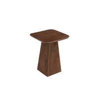 Mangoholz Couchtisch Nova Quadratisch 40x40 cm Dunkelbraun Mahom