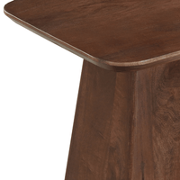 Mangoholz Couchtisch Nova Quadratisch 40x40 cm Dunkelbraun Mahom
