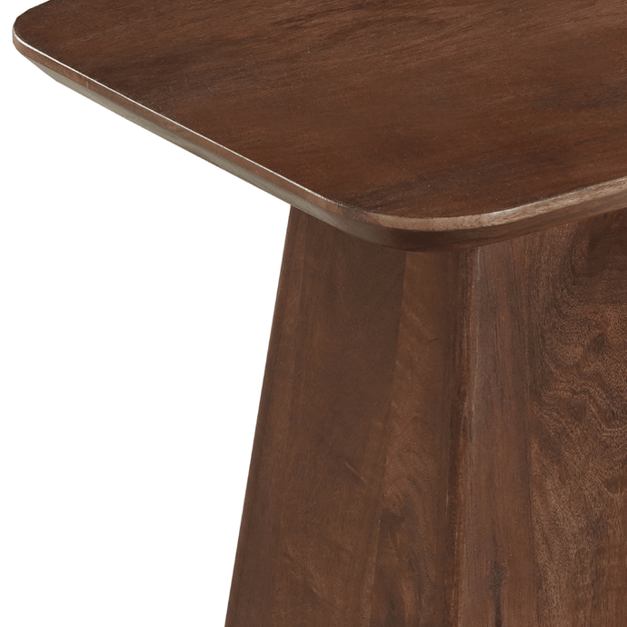 Mangoholz Couchtisch Nova Quadratisch 40x40 cm Dunkelbraun Mahom
