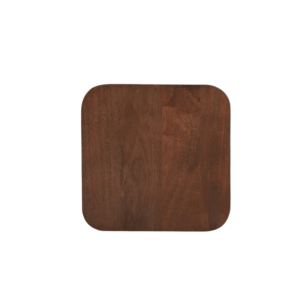 Mangoholz Couchtisch Dunkelbraun quadratisch 40x40 cm
