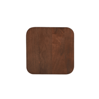 Mangoholz Couchtisch Nova Quadratisch 40x40 cm Dunkelbraun Mahom