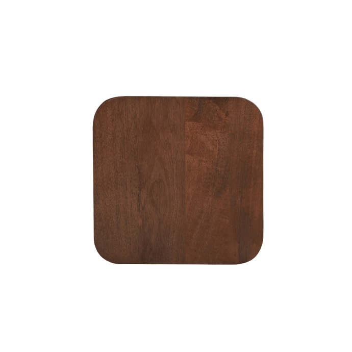 Mangoholz Couchtisch Nova Quadratisch 40x40 cm Dunkelbraun Mahom