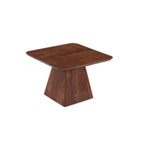 Mangoholz Couchtisch Nova Quadratisch 60x60 cm Dunkelbraun Mahom