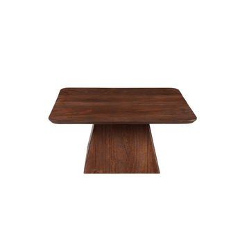 Mangoholz Couchtisch Dunkelbraun quadratisch 80x80 cm
