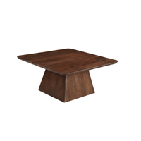 Mangoholz Couchtisch Nova Quadratisch 80x80 cm Dunkelbraun Mahom