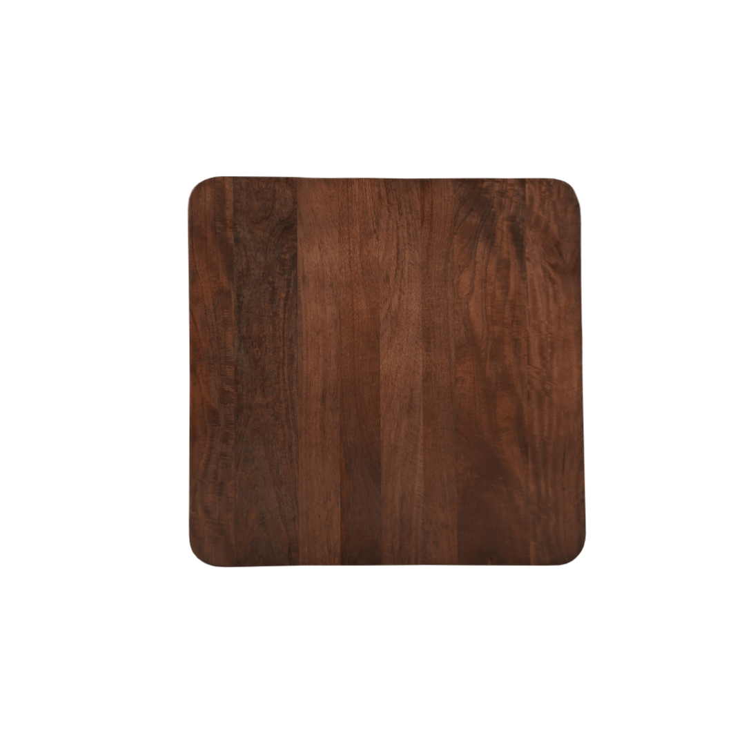 Mangoholz Couchtisch Dunkelbraun quadratisch 80x80 cm
