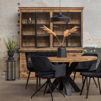 Mangoholz Buffet-Schrank Denver 200 cm Doppeltüren gerade Mahom