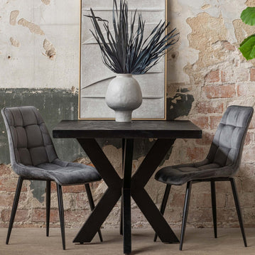 Mangoholz Esstisch Memphis Schwarz Rechteck 200x100 cm Mahom