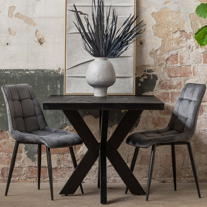 Mangoholz Esstisch Memphis Schwarz Rechteck 180x100 cm Mahom