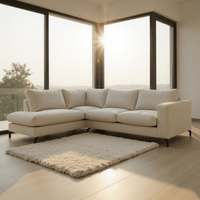 Ecksofa Nora 4-Sitzer Links Creme
