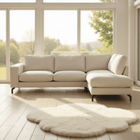 Ecksofa Nora 4-Sitzer Rechts Creme
