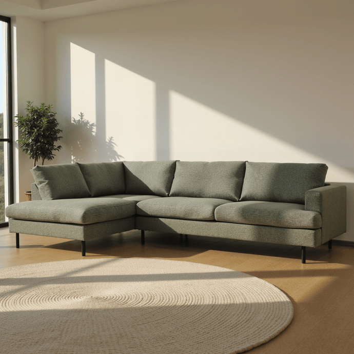 Ecksofa Nolio 4-Sitzer Links Grün