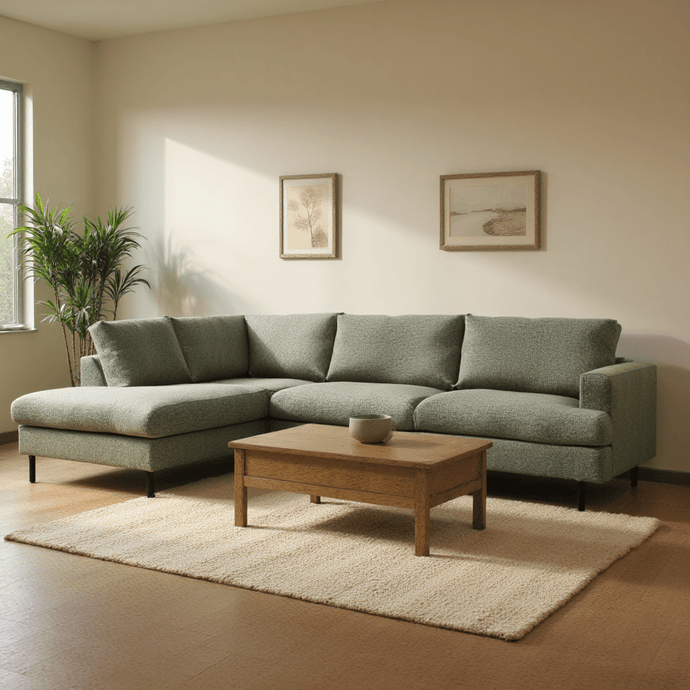 Ecksofa Nolio 4-Sitzer Links Grün