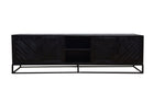 Mangoholz TV-Möbel Reno Schwarz 200 cm Mahom