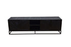 Mangoholz TV-Möbel Reno Schwarz 200 cm Mahom