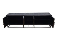 Mangoholz TV-Möbel Reno Schwarz 200 cm Mahom