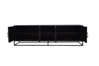 Mangoholz TV-Möbel Reno Schwarz 200 cm Mahom