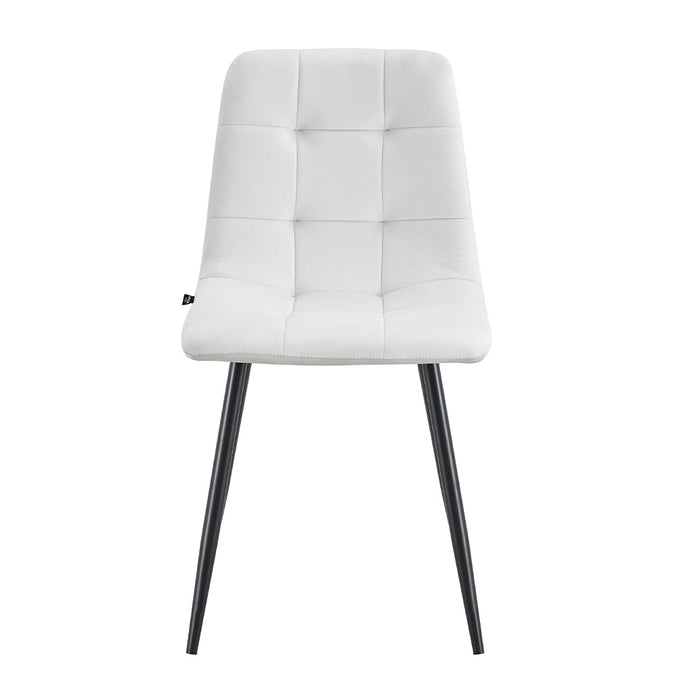 Weißer Esszimmerstuhl mit schwarzem Fuß Nox