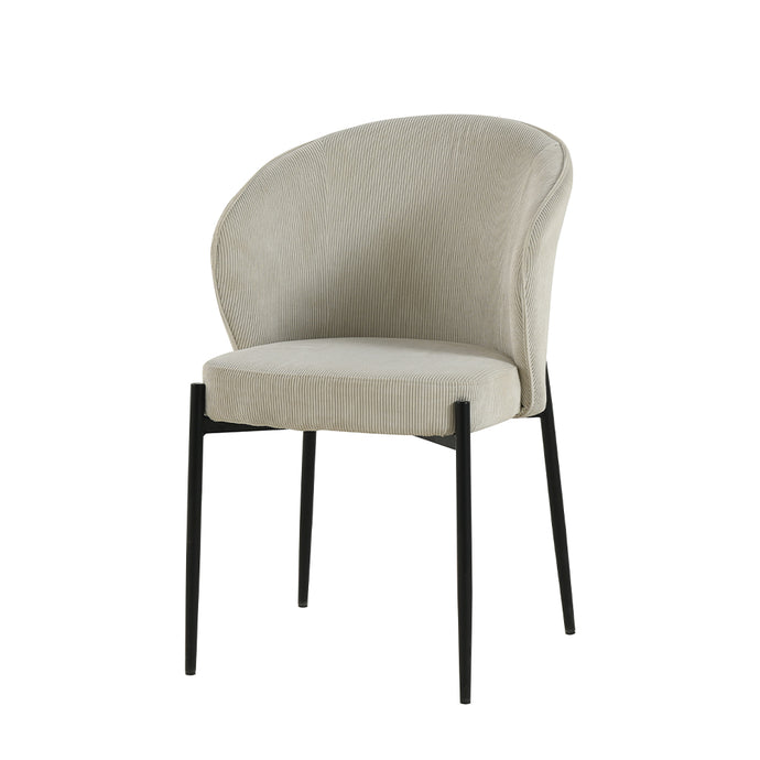 Esszimmerstuhl Avignon Beige mit schwarzem Fuß Mahom