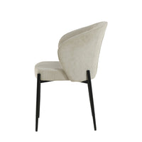 Esszimmerstuhl Avignon Beige mit schwarzem Fuß Mahom