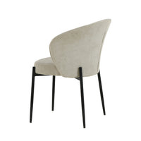 Esszimmerstuhl Avignon Beige mit schwarzem Fuß Mahom