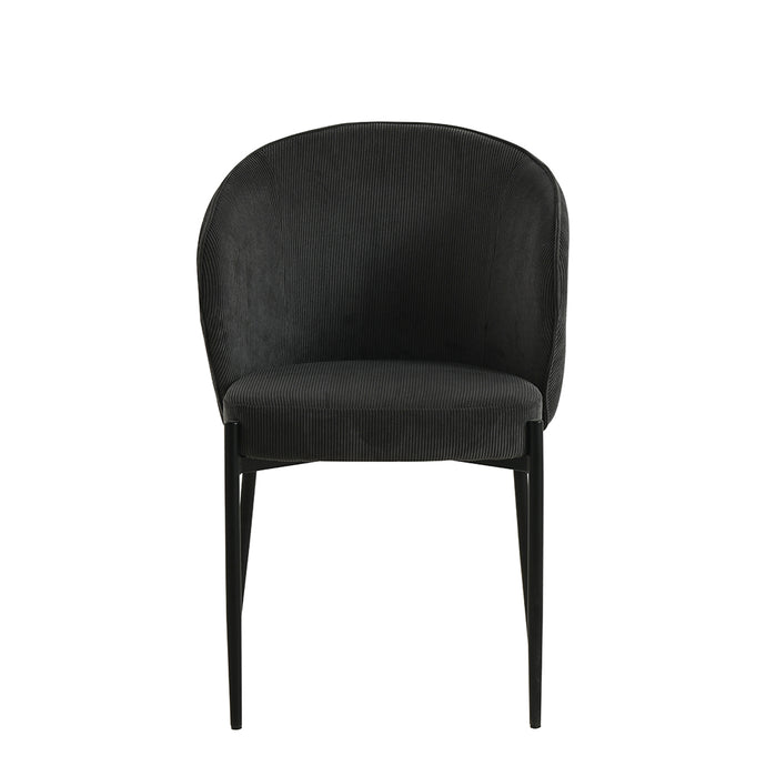 Esszimmerstuhl Avignon Dunkelgrau mit schwarzem Fuß Mahom