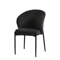 Esszimmerstuhl Avignon Dunkelgrau mit schwarzem Fuß Mahom