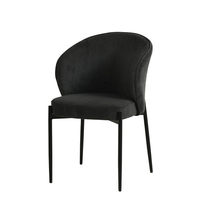 Esszimmerstuhl Avignon Dunkelgrau mit schwarzem Fuß Mahom