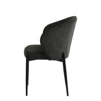 Esszimmerstuhl Avignon Dunkelgrau mit schwarzem Fuß Mahom