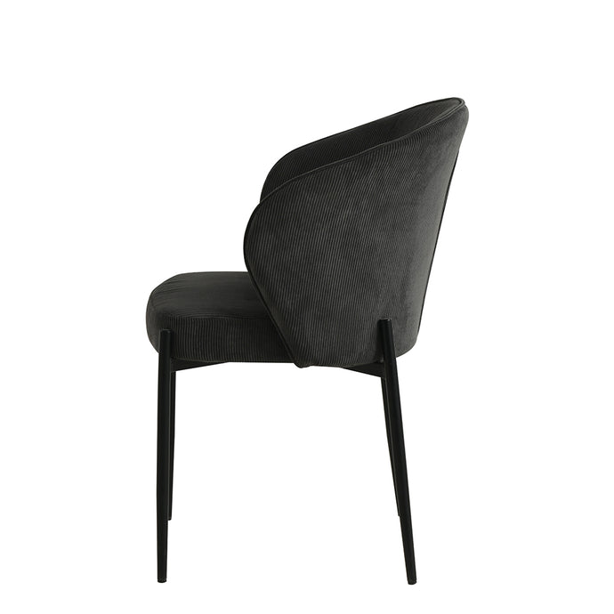 Esszimmerstuhl Avignon Dunkelgrau mit schwarzem Fuß Mahom