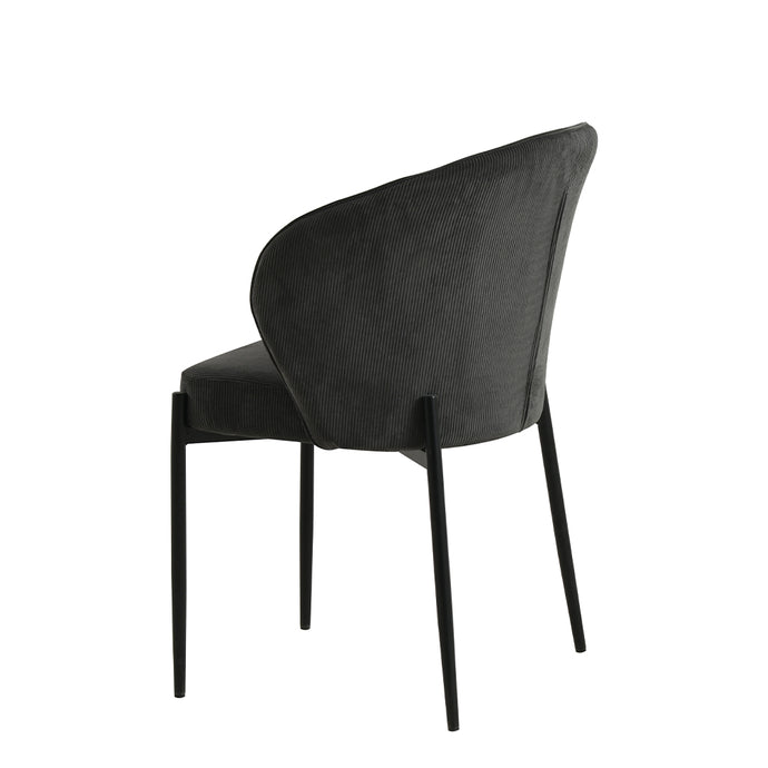 Esszimmerstuhl Avignon Dunkelgrau mit schwarzem Fuß Mahom