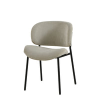 Esszimmerstuhl Narbonne Beige mit schwarzem Fuß Mahom