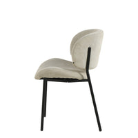Esszimmerstuhl Narbonne Beige mit schwarzem Fuß Mahom