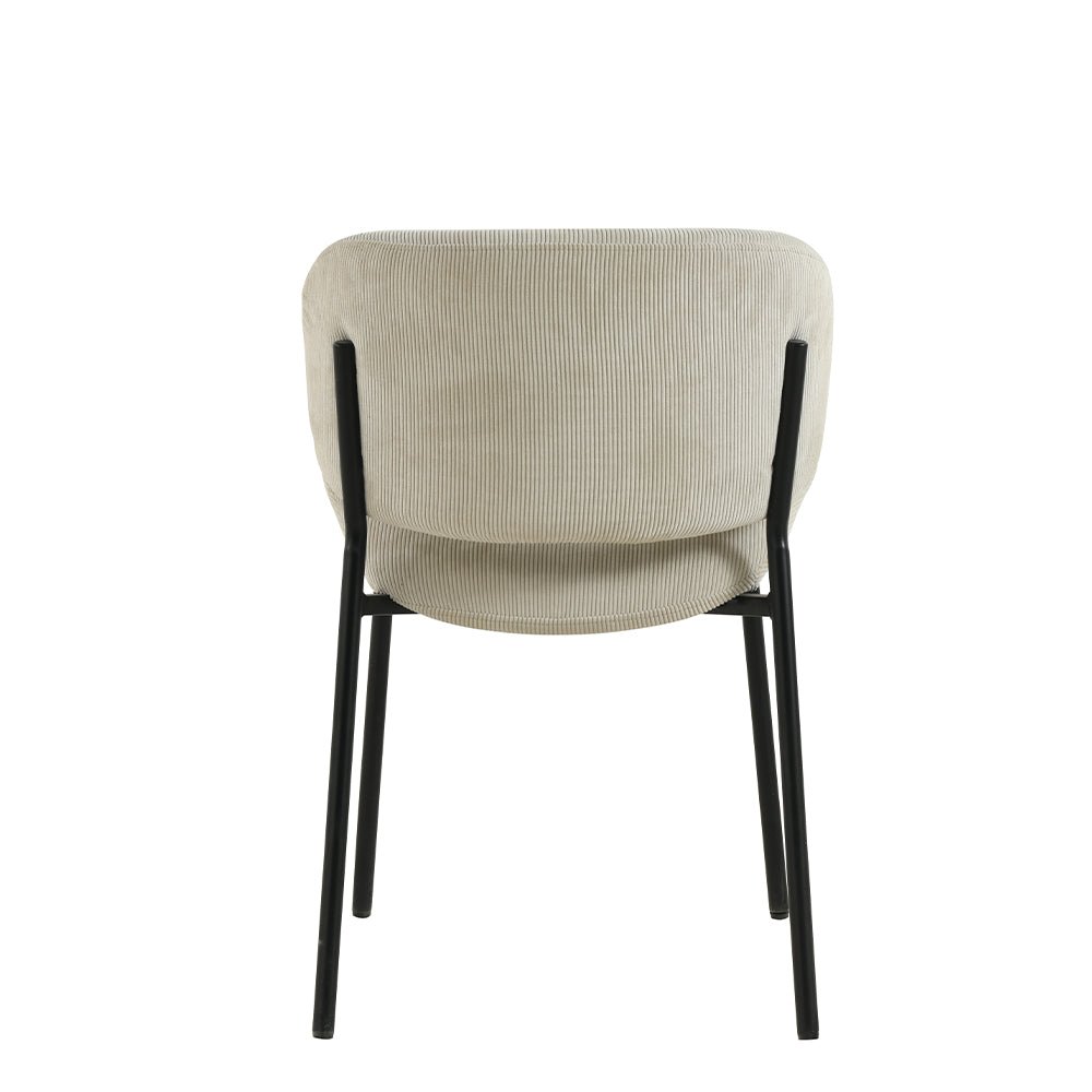 Esszimmerstuhl Narbonne Beige mit schwarzem Fuß Mahom Erfolgreich