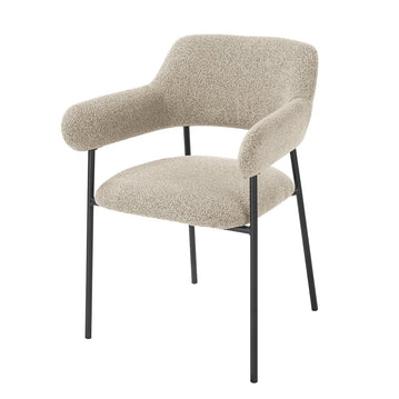 Esszimmerstuhl Sand mit schwarzem Fuß