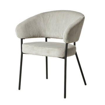 Esszimmerstuhl Dunkelgrau mit schwarzem Fuß