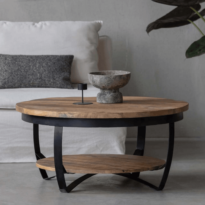 Mangoholz Couchtisch Bakersfield 65 cm Mahom