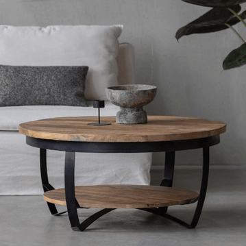 Mangoholz Couchtisch Bakersfield 90 cm Mahom
