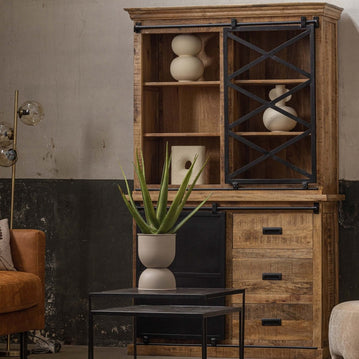Mangoholz Buffet-Schrank Denver 100 cm X Mahom