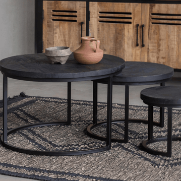 Mangoholz Couchtische Sienna Satz von 3 Mahom