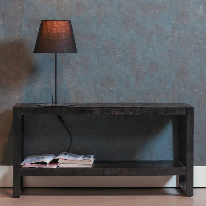 Mangoholz TV-Möbel Britt Schwarz 120 cm Mahom