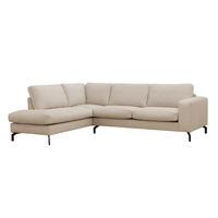 Ecksofa Nora 4-Sitzer Links Creme