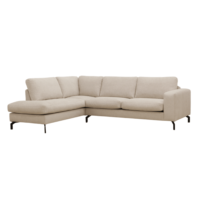 Ecksofa Nora 4-Sitzer Links Creme