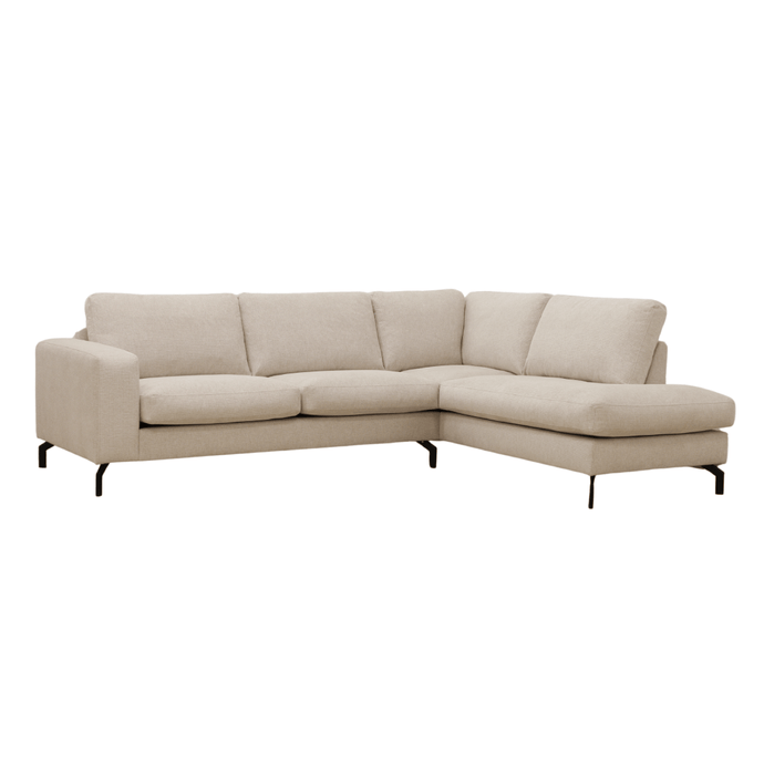 Ecksofa Nora 4-Sitzer Rechts Creme