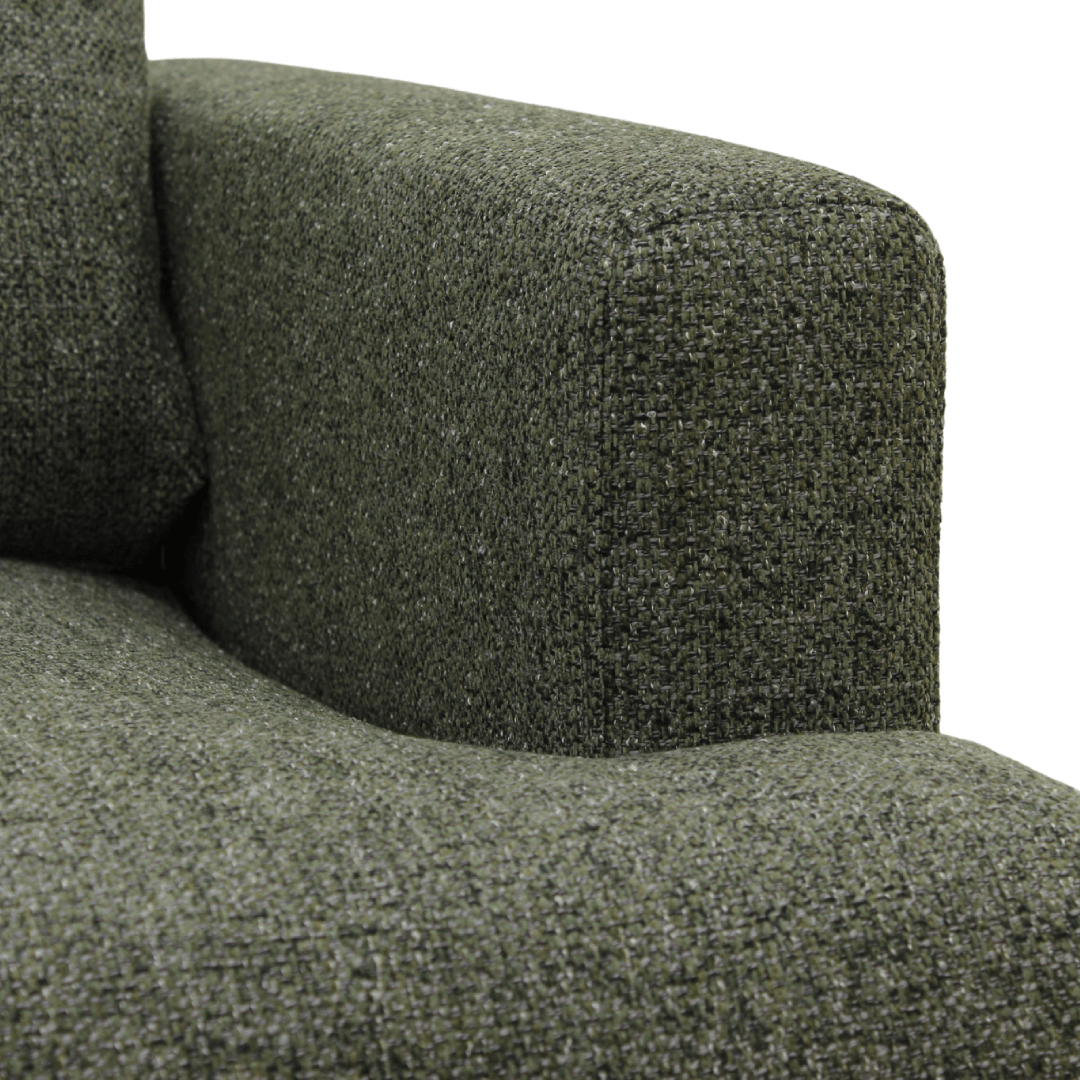 4-Sitzer Ecksofa in Grün, linksseitig