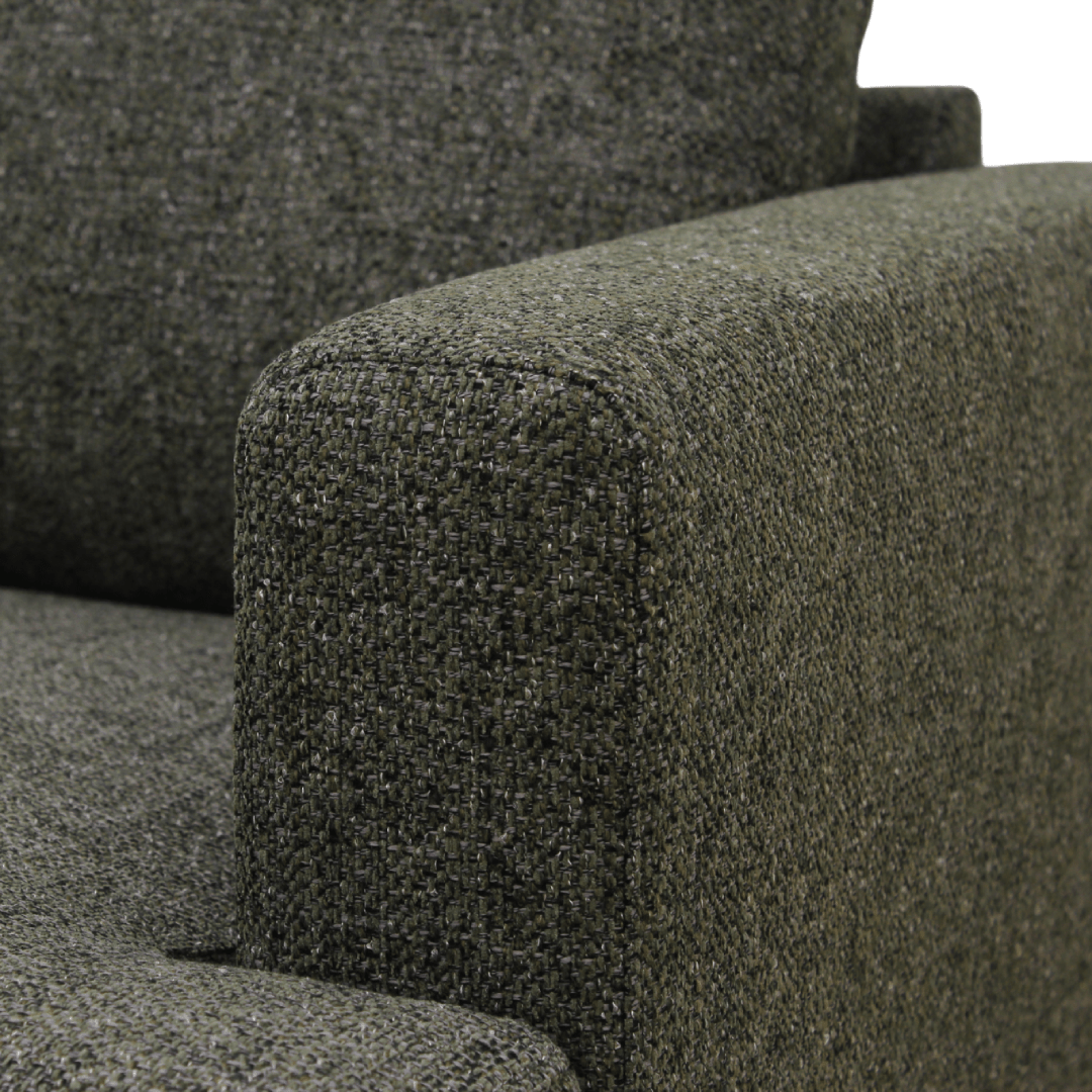 4-Sitzer Ecksofa in Grün, linksseitig