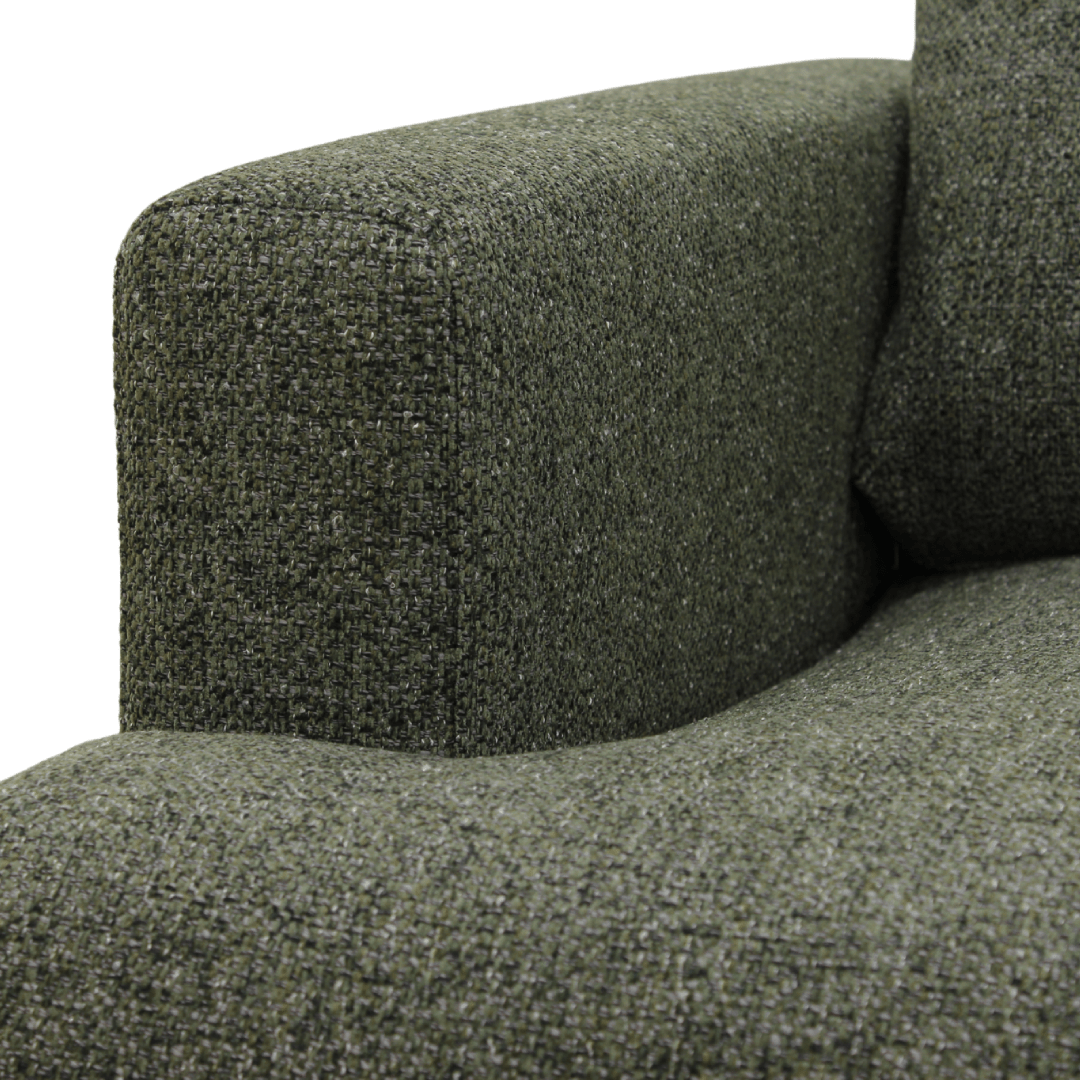 4-Sitzer Ecksofa in Grün, rechtsseitig