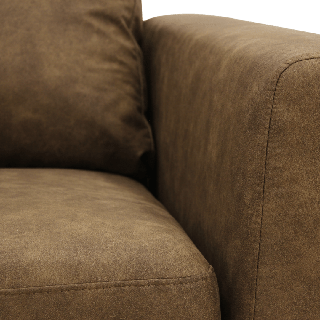 4-Sitzer Ecksofa in Braun, linksseitig