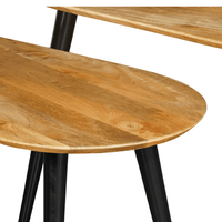 Mangoholz Couchtische Perugia Mahom - Satz von 2